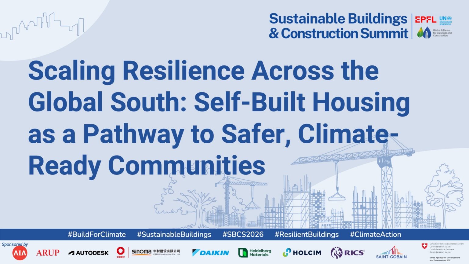 Workshops – Sustainable Buildings and Construction Summit 2026