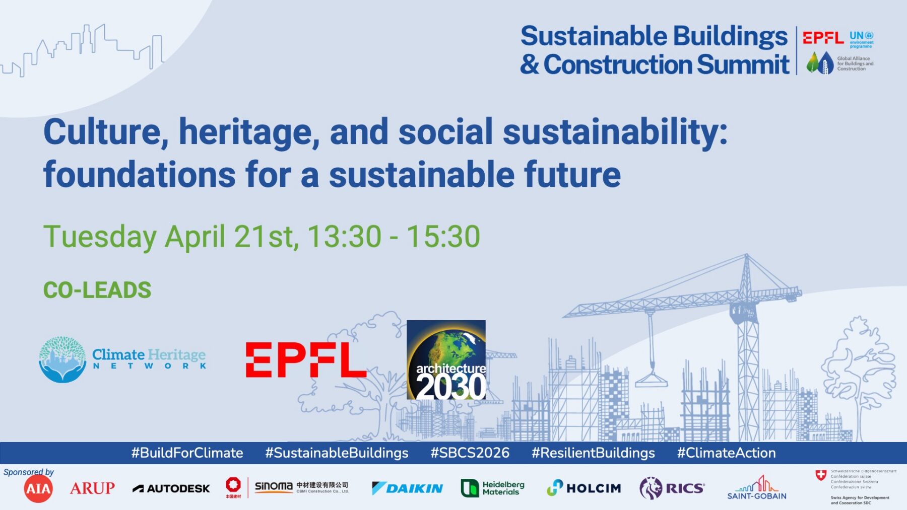 Sustainable Buildings and Construction Summit 2026