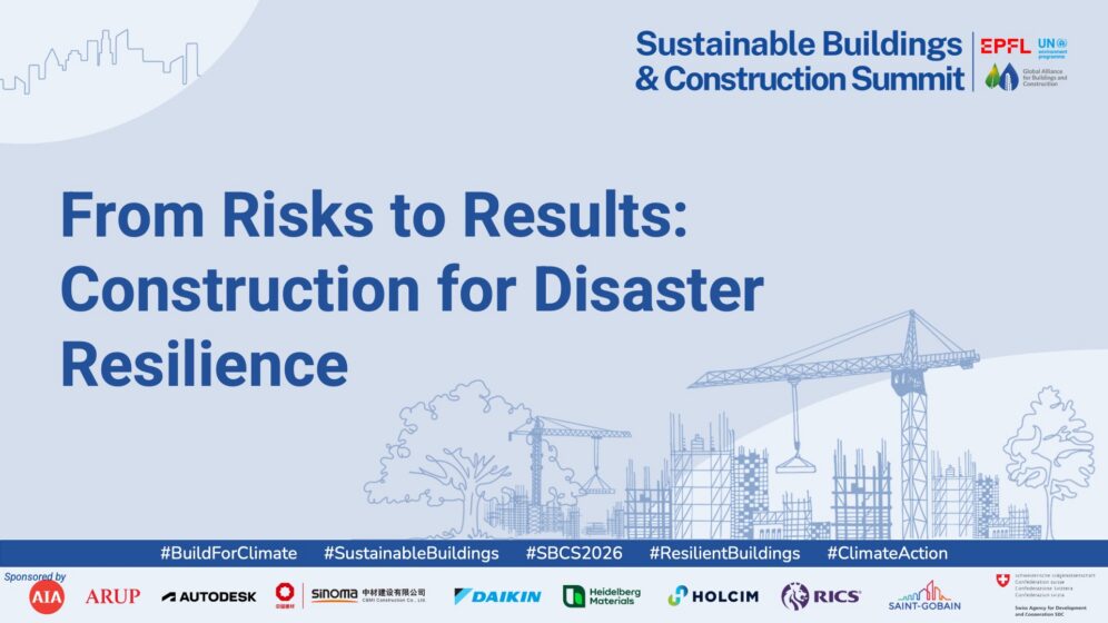 Workshops – Sustainable Buildings and Construction Summit 2026