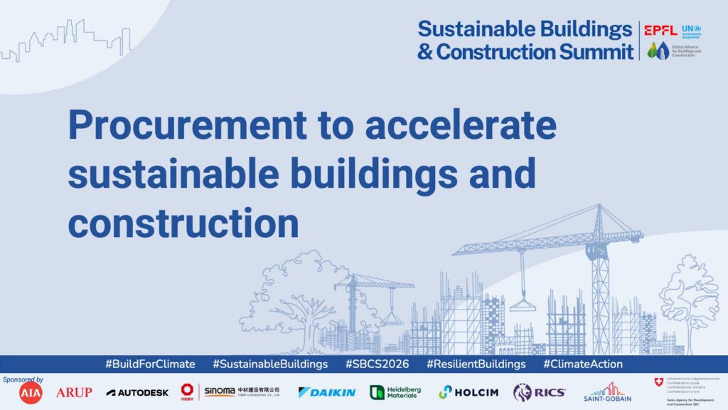 Workshops – Sustainable Buildings and Construction Summit 2026