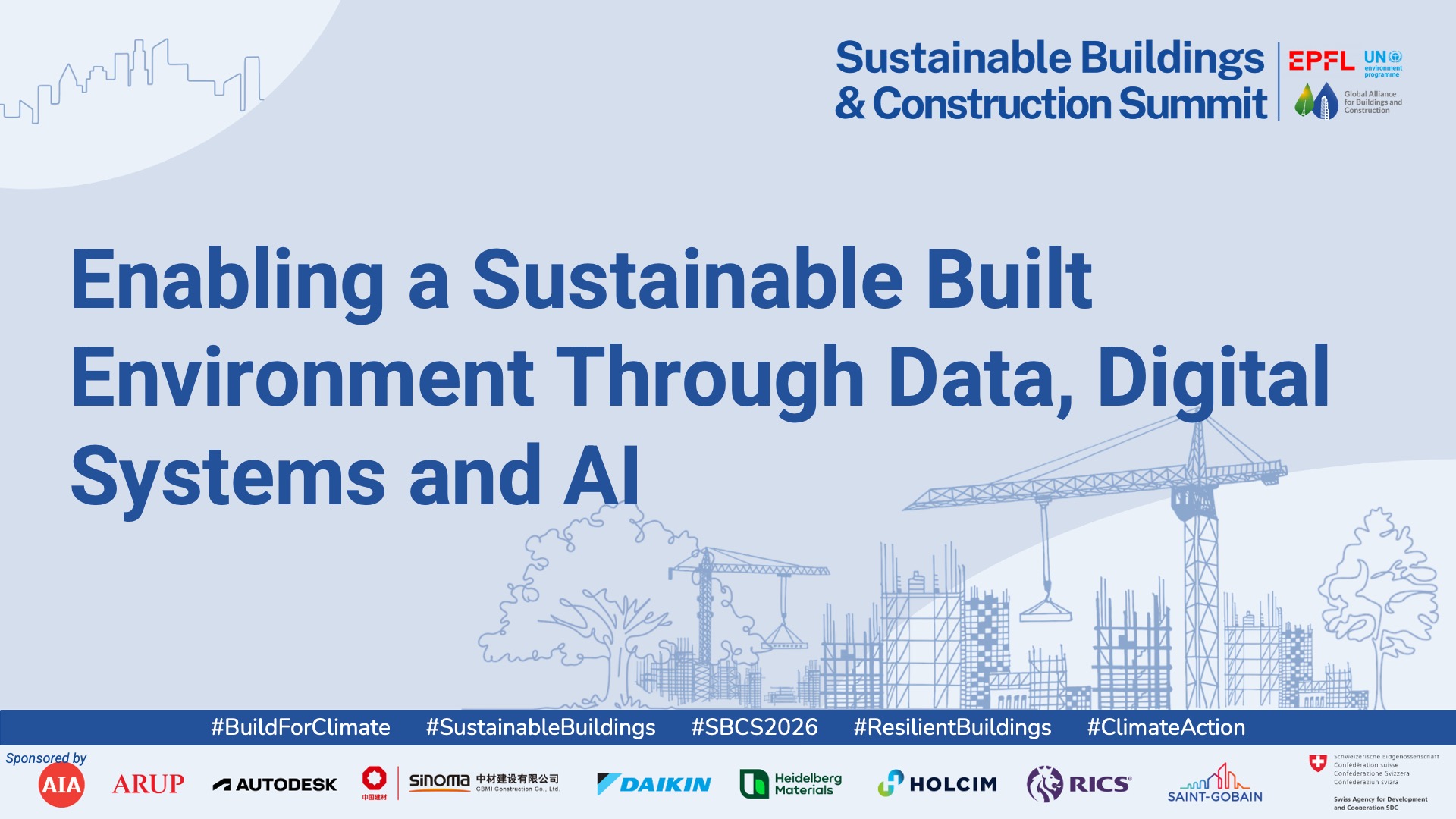 Workshops – Sustainable Buildings and Construction Summit 2026