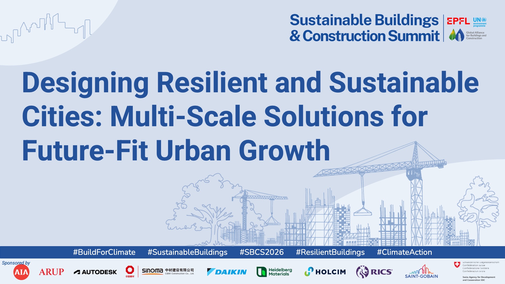Workshops – Sustainable Buildings and Construction Summit 2026